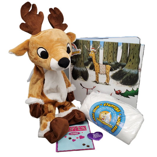 Reindeer Stuffing Kit & Book Set + Free Santa Suit